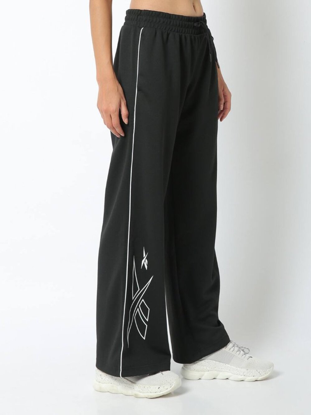 Reebok MYT Joggers Logo Print Flared Wide-Leg Track Pants